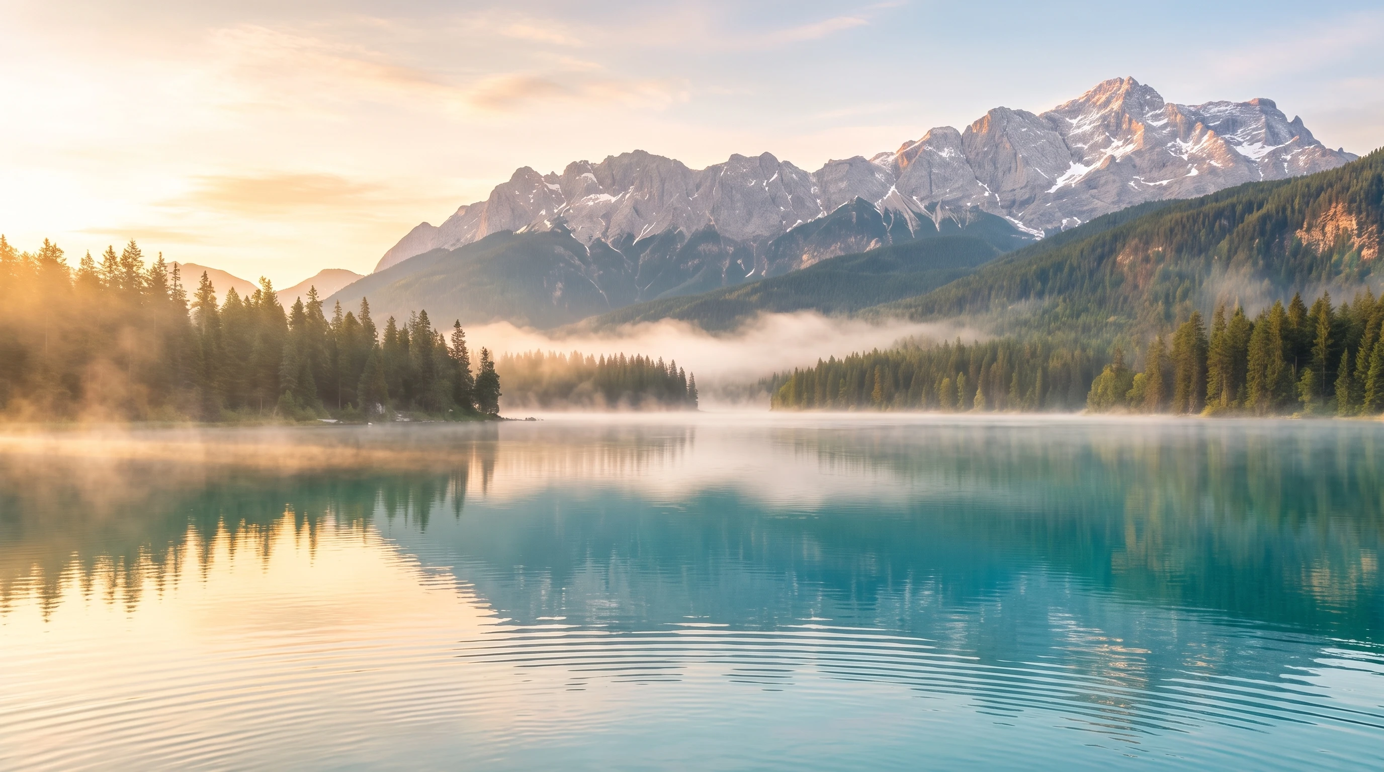 Bergsee vor der Fahrt unter Wasser